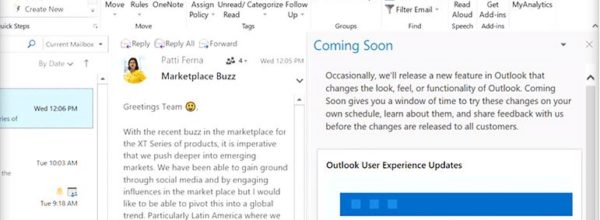 Outlook : Microsoft commence à déployer son ruban simplifié et personnalisé
